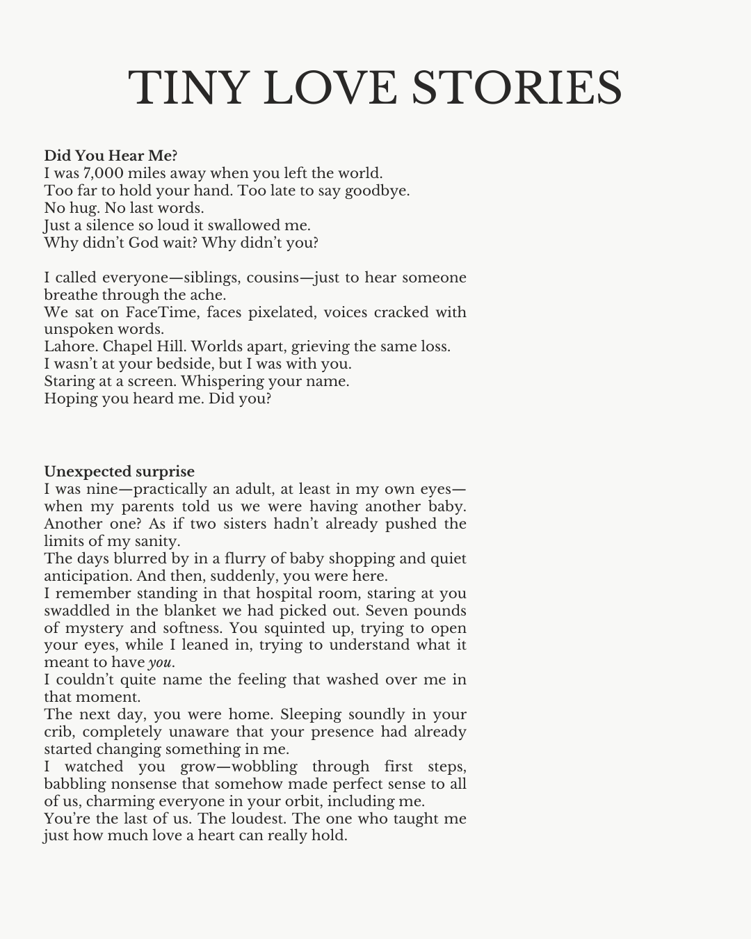 Poetry Sample
